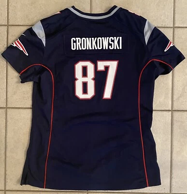 Camiseta Rob Gronkowski NIKE On Field #87 New England Patriots para mujer grande - Usada en Excelente Condición Foto 1 de 4