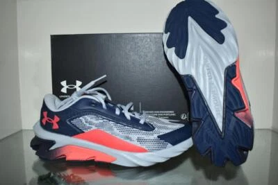 Under Armour Kids Grade School Scramjet 4 Running Shoes 3024208 402 Gray/Blue - Image 1 of 3