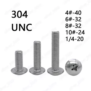 Tornillos de cabeza de armadura empotrados cruzados de acero inoxidable 304 4# 6# 8# 10# 1/4 - Imagen 1 de 6