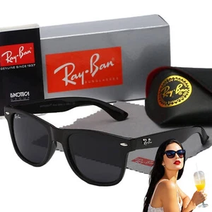 New Ray Ban Sunglasses Rectangular Polarized Sunglasses Black Frame UV Blocking - Picture 1 of 15