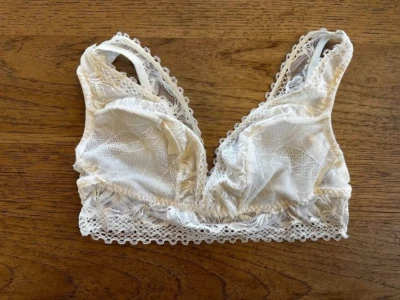 Bralette de encaje SOMA Intimates Marfil Sólido X-Pequeño Abrazable NUEVO Foto 1 de 2
