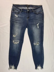 Judy Blue Jeans Sz 13/31 Cropped Fit Stretch Straight Slim - Picture 1 of 6