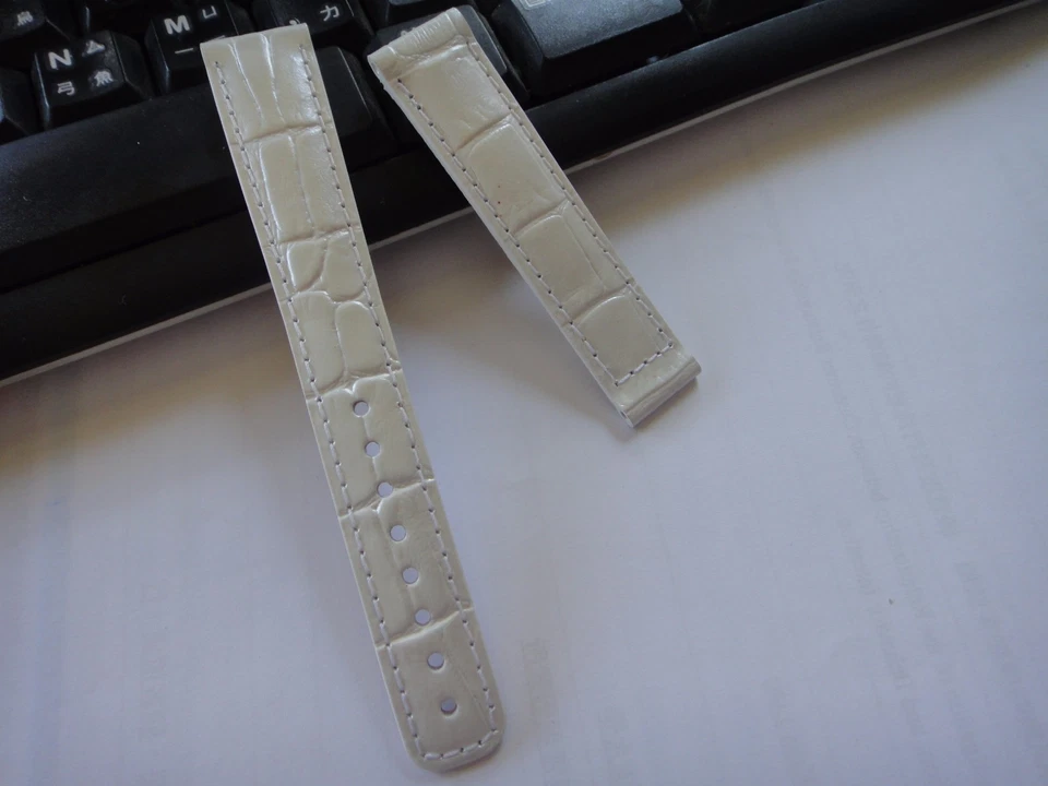 Correa de cuero pulsera correa 16mmx15mm repuesto Seiko Lukia Rojo/Blanco/PUR/Rosa Foto 1 de 1