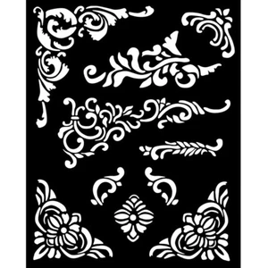 PLANTILLA Stamperia - BIBLIOTECA DE COLECCIÓN 20CM X 25CM - ESQUINAS Y ADORNOS - Imagen 1 de 1