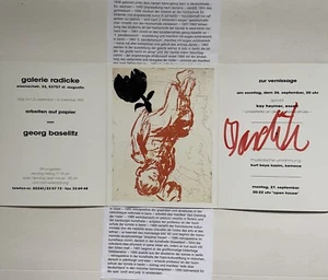 Georg Baselitz signiert original Einladung Karte Unterschrift Autogramm signed - Bild 1 von 4
