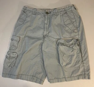 Vintage Nautica Jeans Cargo Shorts Mens 33W Army Green Belt Loop Casual - Picture 1 of 5
