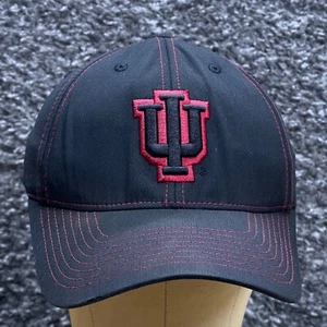 Indiana University Adidas Herren Mütze FlexFit S/M bestickt rot auf schwarz Trefoil - Bild 1 von 11