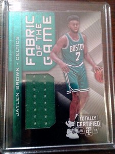 2016-17 Totally Certified Jaylen Brown Fabric Of The Game Materials RC JERSEY