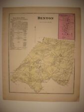 ANTIQUE 1873 BENTON TOWNSHIP FLEETVILLE LACKAWANNA COUNTY PENNSYLVANIA MAP RARE