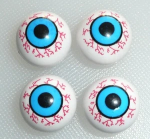 Eyeball Set of 4 Truck Car Motorcycle ATV Bike Wheel Valve Stem Dust Cover - Picture 1 of 5