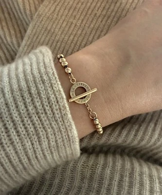 罕见 Tiffany & Co. Rubedo 金属玫瑰金彩色球珠切换链手链 — 第 1/4 张图片