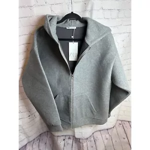 ZARA MENS GRAY ZIP FRONT JACKET - XL - NEW WITH TAGS - Picture 1 of 6