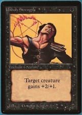Unholy Strength Beta NM Black Common MAGIC GATHERING CARD (ID# 219978) ABUGames