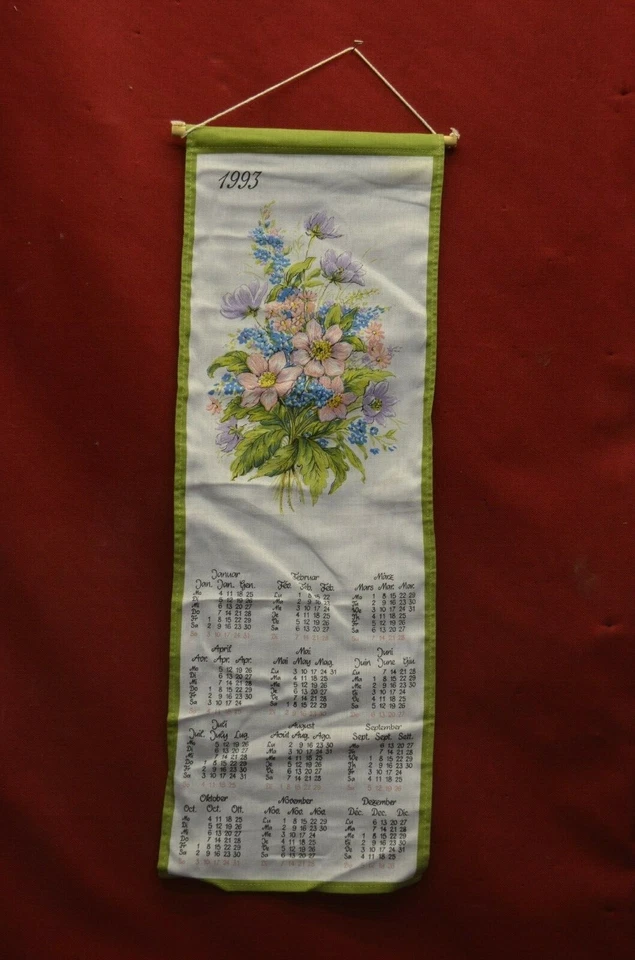 ANCIEN TORCHON CALENDRIER ANNÉE 1993 PA CPA PTT LA POSTE TAPISSERIE - Photo 1/1