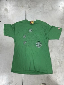 VTG Y2K Green Element Skateboarding Projects T-Shirt Size L A8 - Picture 1 of 4