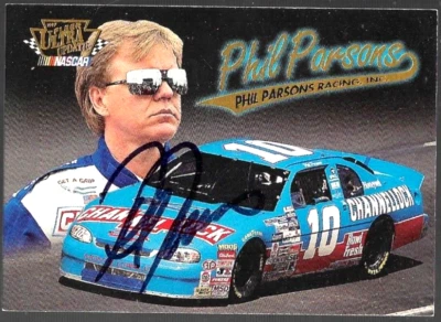 NASCAR Phil Parsons hand-signed 1997 FLEER ULTRA racing card #64 auto - Изображение 1 из 2