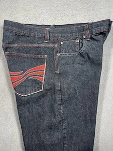 Jinzu Mens 38X34 Jeans Y2K Skater Denim Baggy Vintage Streetwear Embroidered - Picture 1 of 12