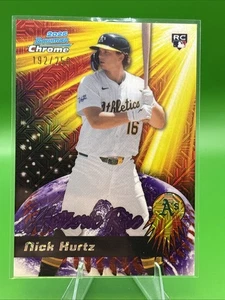 2025 Bowman Chrome - Meteoric Rise Nick Kurtz #MR-7 Purple Mojo Refractor /250 - Picture 1 of 3