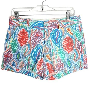 LILLY PULITZER The Callahan Knit Shorts MULTI LET MINNOW RED BLUE size 4 Chino - Picture 1 of 6