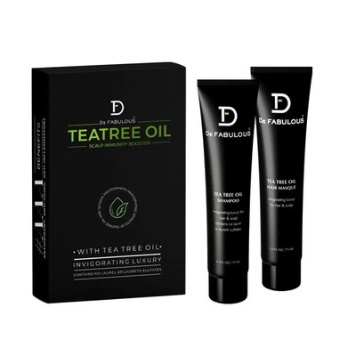 De Fabulous Tea Tree Oil Shampoo & Masque 75ml - Pack of 2 - Image 1 of 4