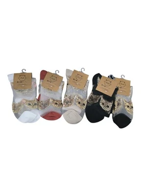 PLK Pretty Little Kitten Acks Trasparente per Donna Nuovo Confezione da 5 - Immagine 1 di 4