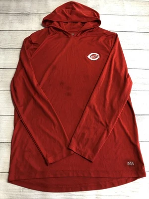 Cincinnati Reds Shirt Mens XL Red Hooded Long Sleeve MLB Baseball TX3 Cool - Image 1 of 4