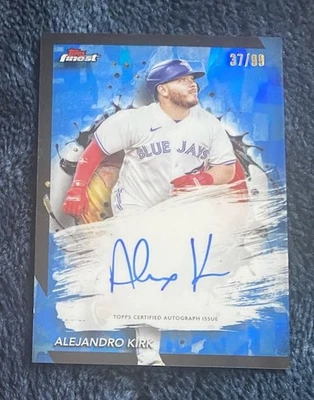 2024 TOPPS FINEST Alejandro Kirk ( BLUE JAYS ) BLUE REFRACTOR AUTO AUTOGRAPH /99 - Image 1 of 2