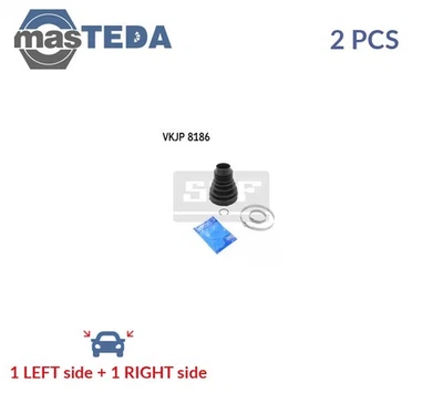 VKJP 8186 CV JOINT BOOT KIT PAIR TRANSMISSION END WHEEL SIDE FRONT SKF 2PCS NEW - Image 1 of 4