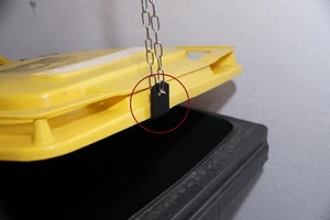 Haken für Mülltonnendeckel Containerdeckel Ersatzteil Mülltonnenbox Kette Clip - Bild 1 von 8