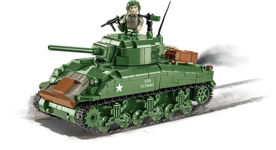 Cobi Company of Heroes 3 Sherman M4A1 Tank Brick Model Kit Set 615pcs 3044 New - Image 1 of 4