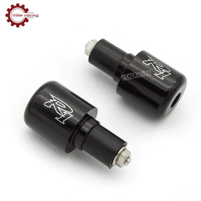 For Yamaha YZF R1 1998-2016 CNC 7/8''Handlebar Bar End Cap Plugs Slider Black US - Image 1 of 4