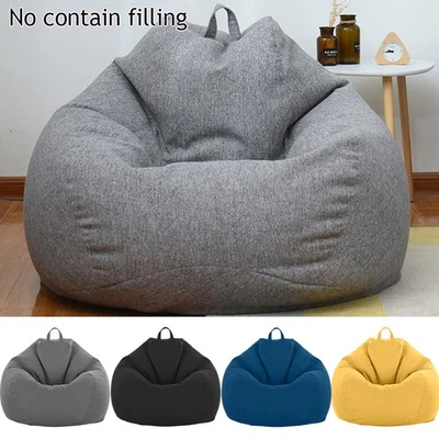Bolsa de frijoles grande sillas asiento sofá funda interior tumbona perezosa para adultos niños✿ Foto 1 de 4
