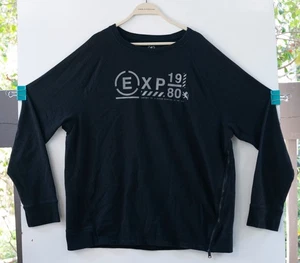 Sudadera Express Negra 1980 EXP Para Hombre Cremallera Lateral Informal Pullover Talla XL - Imagen 1 de 6