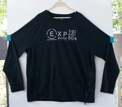 Sudadera Express Negra 1980 EXP Para Hombre Cremallera Lateral Informal Pullover Talla XL Foto 1 de 4