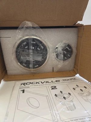 Rockville RGHR2 Marine Gauge Hole Receiver w Bluetooth USB, Radio + Wired Remote - Image 1 of 4