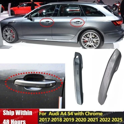  Cubierta de manija de puerta exterior cromada gris Daytona para Audi S4 A4 RS4 2017-2025 Foto 1 de 4