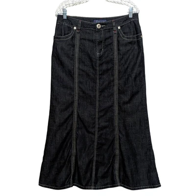 Maxi Trompeta Acampanada Falda Denim Años 90 Y2K De Colección 10 Boho Vaquera Modesta Occidental Foto 1 de 4