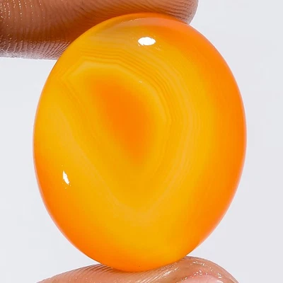 100% Natural Carnelian Oval Shape Cabochon Gemstone 39 Ct. 28X23X5 mm EE-51270 - Image 1 of 2