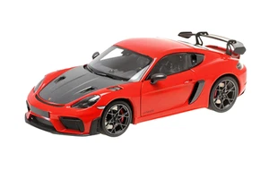 Minichamps 2024 Porsche 718 Cayman GT4 RS con protectores de paquete Weissach rojo 1:18 - Imagen 1 de 7