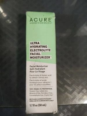 Crema hidratante facial electrolítica ultra hidratante vegana ACURE 1,7 OZ SELLADA #S2 Foto 1 de 2