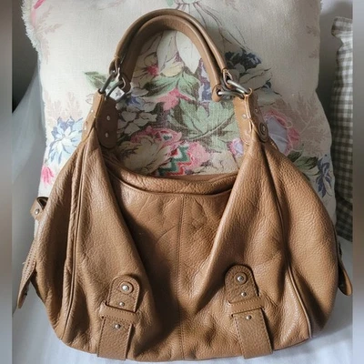 Bolsa de ombro Sigrid Olsen elegante couro pebbled bronzeado - Imagem 1 de 4