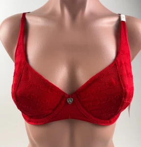 Calvin Klein Women Full Coverage Unlined Underwire Demi T-Shirt Bra Red 34A NWT - Picture 1 of 9