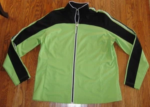 WOMEN'S NWOT MADE FOR LIFE FULL ZIP JACKET CHARTREUSE COLOR SIZE LARGE - Picture 1 of 4