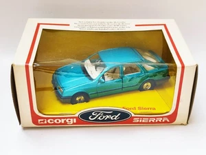 1982 CORGI DIECAST CAR - 299 FORD SIERRA 2.3 GHIA - BLUE - WHITE INTERIOR UNUSED - Picture 1 of 7