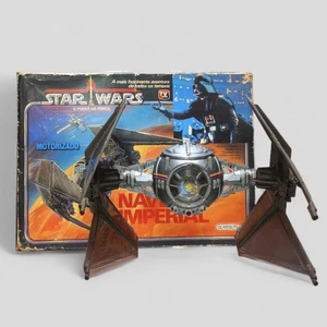 GLASSLITE TIE INTERCEPTOR / NAVE IMPERIAL - VINTAGE STAR WARS BRAZIL 80s - Picture 1 of 13