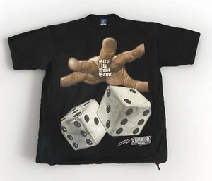 Vintage 2007 GiveMeFace T-Shirt 2XL Black Step Up Your Game Dice Graphic Hip Hop - Picture 1 of 15