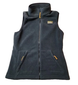 LL Bean Fleece Vest Full Zip Women’s Small Navy Recycled Polyester Cozy Fall - Picture 1 of 6