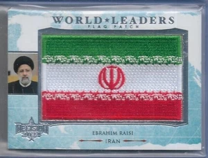DECISIÓN 2024 ~ TARJETA PARCHE BANDERA LÍDERES MUNDIALES EBRAHIM RAISI #WL11 ~ IRÁN - Imagen 1 de 2