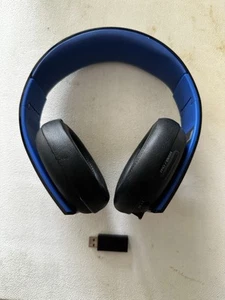 Sony PlayStation 4 Gold Wireless Stereo Headset Jet Black Gaming CECHYA-0083 - Picture 1 of 5