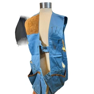 VTG Bob Allen Gun Club Sportswear Des Moines blue Shooting hunting Vest Men's XL - Picture 1 of 7